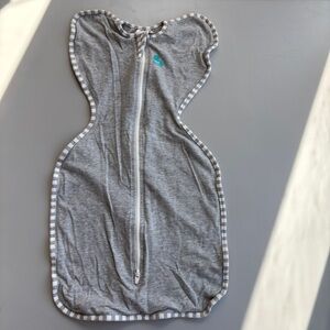 Love to Dream Swaddle Up Gray Swaddle Striped Trim Size Small 8-13 lbs. 1.0 TOG